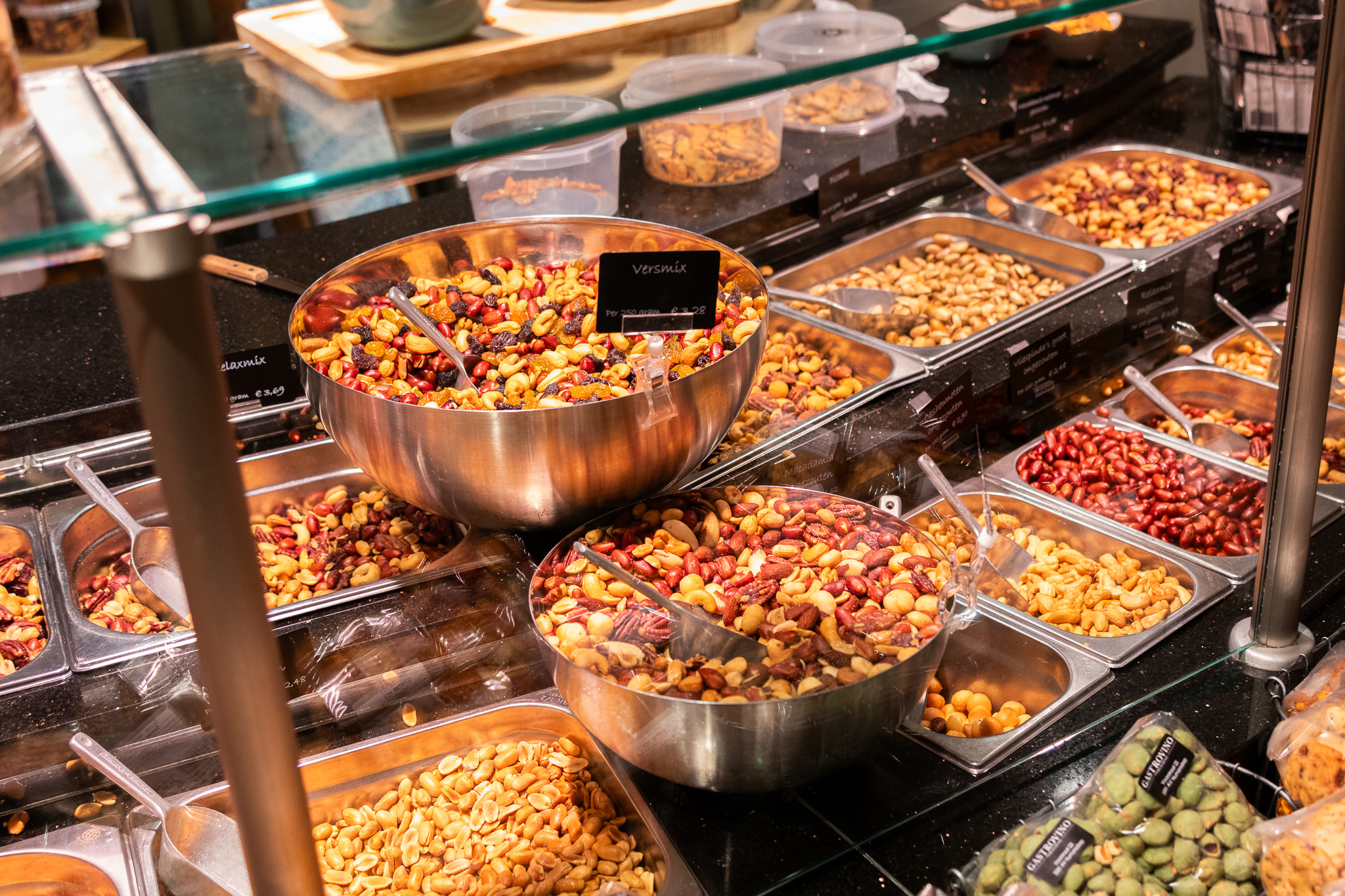 Vers gebrande noten en mixen